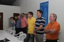Formação da mesa na cerimônia de entrega de certificados. Representando a Celepar: Dircélia Maria Alessi, Cleverson Rafael Fiorelli e Agnaldo Coelho Jorge. Secretário municipal de Turismo e Cultura, José Leonardo Mendes, deputado estadual Alceu Maron, o presidente da Associação Amantanal, Jahyr Tonetti.