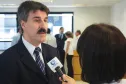 Presidente da Celepar, José Antonio de Castro, concede entrevisa a Tv Educativa.