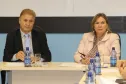 Jacson Carvalho Leite, presidente da Celepar e Clecy Amadori, secretária para Assuntos Estratégicos e presidente do Conselho de Administração da Celepar e do Cosit 