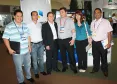 O prefeito eleito de Matelândia, Rineu Menoncin, acompanhado pela esposa Maria Lucia e pelos assessores, Evandro Oro, Cesar Berger e Otoniel Júnior, esteve visitando o estande da Celepar e conversando com o presidente Jacson Carvalho Leite sobre soluções de TIC aos municípios