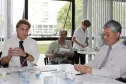O presidente Jacson Carvalho Leite e o secretário Cassio Taniguchi avaliam os projetos em tramitação no Cosit