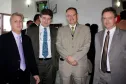 Jacson Carvalho Leite, José Juracy Macedo, Danilo Scalet e Luiz Fernando Ballin Ortolani. Diretoria da Celepar prestigia o lançamento do Paraná Seguro