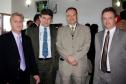 Jacson Carvalho Leite, José Juracy Macedo, Danilo Scalet e Luiz Fernando Ballin Ortolani. Diretoria da Celepar prestigia o lançamento do Paraná Seguro