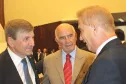 Presidente Jacson Leite fala sobre o sistema de controle de orçamentário desenvolvido pela Celepar com o deputado estadual Elio Rusch (DEM), relator da Comissão de Orçamento