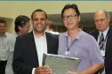 Nelson Naoki Umeda homenageado pelos seus 35 anos de serviços prestados na Celepar. 