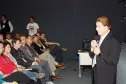 O presidente da Celepar Jacson Caravalho Leite na apresentação do sistema GIT