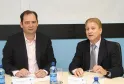 Secretário para Asssuntos Estratégicos, Edson Casagrande, ao lado do presidene Jacson Carvalho Leite, assume a presidência do Conselho de Adminsitração da Celepar   