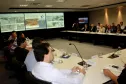 Convidados reunidos na Sala de Situação do ICI