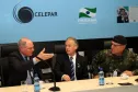 Lucio Alberto Hansel, general Fernando Soares e Silva e o secretário Mario Celso Cunha falam sobre os sistemas de segurança para a Copa do Mundo