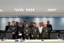 Militares responsáveis pela segurança da Copa do Mundo em Curitiba participam de reunião de trabalho na Celepar 