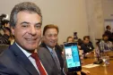 O governador Beto Richa lançou nesta terça-feira (27) o novo aplicativo do Departamento de Trânsito do Paraná voltado especialmente para quem vai fazer a primeira Carteira Nacional de Habilitação (CNH). Curitiba,27/06/2017 Foto:Jaelson Lucas / ANPr