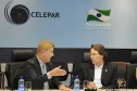 O presidente Jacson Carvalho leite e o secretário Ricardo José Suavinski debatem soluções de TIC para a área de meio ambiente no Estado.