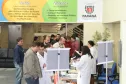 Empregados participaram da Blitz do Tabagismo no Espaço Santos Dumont, hall de entrada da companhia. 