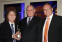 Presidente Jacson Carvalho Leite, diretor administrativo-financeiro, Lucio Alberto Hansel e o diretor de tecnologia da informação da Celepar, Danilo Scalet