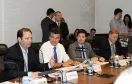 Governador Beto Richa participa do lançamento do programa Rede 399 Internet Para Todos, junto com os secretários estaduais Edson Casagrande, Assuntos Estrategicos; Guto Silva, Sub Chefe da Casa Civil; Reinhold Stephanes, Chefe da Casa Civil; Marcelo Cattani, Comunicação Social, além de prefeitos e diretores da Copel e Celepar
