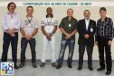 Os aniversariantes Omar, Aluizio, Jesuino, Antonio, Vanderlei e Eleoterio