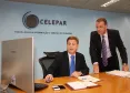 Jacson Leite e Evandro Roman em reunião na Celepar   