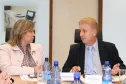 Reunião do Conselho de Administração da Celepar: secretária para Assuntos Estratégicos, Clecy Amadori e o presidente Jacson Carvalho Leite