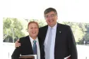 O presidente da Celepar, Jacson Carvalho Leite e o secretário do Escritório de Representação do Paraná em Brasília, Amauri Escudero Martins