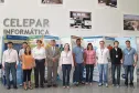 Integrantes da equipe envolvida no desenvolvimento do Portal de Transparência para os Municípios acompanhados do diretor José Juracy Macedo