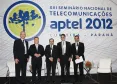 Antonio Carlos Wulf  Pereira Melo, superintendente de Telecomunicações da Copel, Jacson Carvalho Leite, presidente da Celeapr, Jamil Abdanur, diretor geral da Sedu, daniel Camargo, representante da Motorola Solutions e Adir Hannouche, diretor adjunto da Copel Telecomunicações