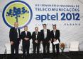 Antonio Carlos Wulf  Pereira Melo, superintendente de Telecomunicações da Copel, Jacson Carvalho Leite, presidente da Celeapr, Jamil Abdanur, diretor geral da Sedu, daniel Camargo, representante da Motorola Solutions e Adir Hannouche, diretor adjunto da Copel Telecomunicações