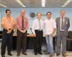 Gerente de projetos, Jeferson Pereira da Costa, o diretor administrativo-financeiro, Lucio Alberto Hansel, o presidente da Celepar, Jacson Carvalho Leite, o presidente da Amunorpi, Guilherme Costa e o assessor de mercado, Elcio Marcowcz