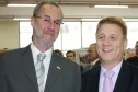 O diretor-geral do Detran, Marcos Traad e o presidente da Celepar, Jacson Carvalho Leite, participaram da 19ª Edição do Conip, realiada em São Paulo