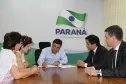Participaram da reunião, a diretora da CET-PR, Arlene Badoch, a assistente social da CET-PR, Elcia Garcia,o secretário da SESA, Michele Caputo Neto, e os consultores da Consult, Fernando Misato e Cleverson Marqueti