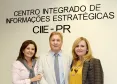 Leticia Raimundo, diretora geral da SEDS, Jacson Carvalho Leite, presidente da Celepar e Magali Breda, assessora para gestão da informação da SEDS