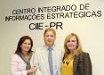 Leticia Raimundo, diretora geral da SEDS, Jacson Carvalho Leite, presidente da Celepar e Magali Breda, assessora para gestão da informação da SEDS