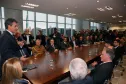 Governador Beto Richa dá posse aos novos secretários. Juraci Barbosa Sobrinho assume a Secretaria de Estado do Planejamento e Coordenação Geral; Fernando Ghignone vai responder pela Secretaria de Estado da Administração e Previdência; e Edgar Bueno será secretário especial de Assuntos Estratégicos. O coronel Élio de Oliveira Manoel assume a Casa Militar e Jonel Yurk a presidência da Compagas.Curitiba, 13/06/2017.Foto: Orlando Kissner/ANPr