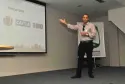 Julio Panício, da Urbs, fez uma apresentação sobre a sala de comando do trânsito e transporte coletivo da cidade. 