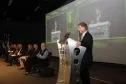 O presidente Jacson Carvalho Leite destaca a importância do uso inteligente da tecnologia da informação na prestação de serviços públicos qualificacos ao cidadão, durante seu discurso na abertura da Latinoware 2011