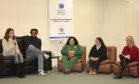 Cláudia Vassão, Tião Santos, Marilza Aparecida de Lima, Simone Renata Lisboa e Leila Maria Zen debatem "Lixo e responsabilidade socioambiental" na Celepar 