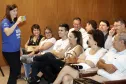 O secretário da fazenda, Mauro Ricardo, acompanhado pleo secretário de comunicação, Márcio Villela e demais autoridades, entrega prêmio do programa Nota Paraná.Curitiba, 17/02/2017Foto: Júlio César Souza / SEFA