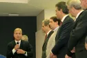 O governador Beto Richa participa, na Celepar, do lançamento do Projeto Escola de Gestão Inteligente. Participaram da solenidade: presidente da Celepar, Jacson Carvalho Leite, presidente do Tecpar, Julio Felix.Curitiba, 11-11-15.Foto: Arnaldo Alves / ANPr.