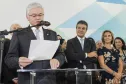 Governador Beto Richa empossa os novos secretários estaduais, chefe da Casa Civil, Valdir Rossoni, da Administração, Reinhold Stephanes e da Justiça, Cidadania e Direitos Humanos, Artagão Junior. Curitiba, 21/03/2016. Foto: Pedro Ribas/ANPr
