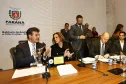 Governador Beto Richa junto com a secretária estadual da Justiça, Cidadania e Direitos Humanos, Maria Tereza Uille Gomes, lança a Central de Transparência Carcerária e a Central Estadual de Informações de Flagrantes. Curitiba, 02/06/2014. Foto: Arnaldo Alves/ANPr