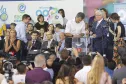 Governador Beto Richa durante lançamento do programa Escola Conectada, para ampliar o uso de recursos tecnológicos nos colégios da rede pública estadual, e assinatura de convênios com Apaes para destinar recursos para melhoria na infraestrutura das instituições.Curitiba, 28/02/2018.Foto: Arnaldo Alves/ANPr