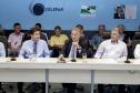 Uma delegação composta por mais de 30 pessoas, entre prefeitos, vice-prefeitos, secretários e diretores, acompanhou o primeiro vice-presidente da Assembleia Legislativa do Paraná, deputado Guto Silva (PSD), para uma reunião de trabalho na Celepar.