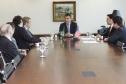 Governador Beto Richa durante audiência com o reitor da Escola de Políticas Públicas da Universidade de Chicago, prof. Daniel Diermeier, acompanhado pelo secretário do Desenvolvimento Urbano, Ratinho Junior e do deputado estadual Guto Silva. Curitiba, 30/11/2015. Foto: Pedro Ribas/ANPr