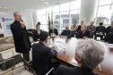 Governador Beto Richa lança o aplicativo Detran Fácil, acompanhado pelo diretor do Detran, Marcos Traad, pelo secretário chefe da Casa Civil, Valdir Rossoni e pelo presidente da Celepar, Jacson Carvalho Leite. Curitiba, 21/07/2016. 
