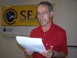 O nosso mestre de cerimônias, Geremias José do Nascimento (Gerê) na comemoração do 43º aniversário da CELEPAR e 33º aniversário da FUNCEL