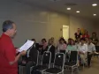 O mestre de cerimônias, Geremias José do Nascimento (Gerê) e os aniversariantes da CELEPAR e FUNCEL