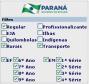 O filtro indica quais Alunos e Estabelecimentos serão visualizados. No exemplo acima visualizaremos Alunos do Ensino Regular de qualquer Série/Ano, de Zona Rural e os que utilizam o Transporte Escolar. Caso o Aluno seja do EJA, de Ilhas, de Quilombolas ou Indígena, vai aparecer no mapa se for do Ensino Regular, de Zona Rural ou se utilizar Transporte Escolar.