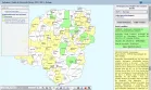 Mapa apresentando, em verde, os empreendimentos que são destaque em uma regional, e em amarelo empreendimentos acima de um valor estipulado.