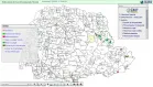Destaque no mapa dos imóveis e seus tipos.