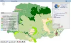 Formações fitogeográficas destacadas no mapa e explicação de suas cores na legenda. 