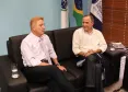 Reunião na Celepar onde o presidente Jacson Carvalho Leite e o secretário Paulino Viapiana definiram as diretrizes do sistema de acompanhamento da Lei de Incentivo á Cultura no Estado   